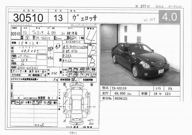 2001 Toyota Verossa Pictures