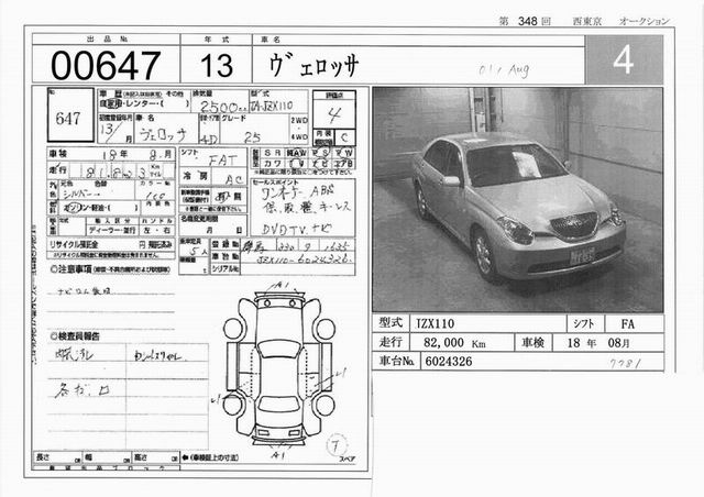 2001 Toyota Verossa For Sale