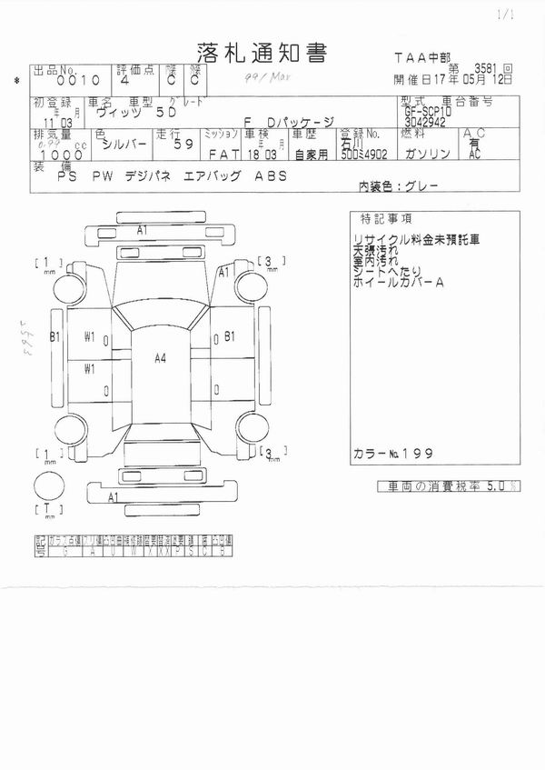 1999 Toyota Vitz Pictures