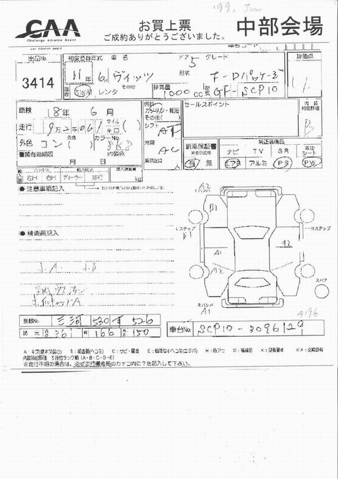 1999 Toyota Vitz Pictures