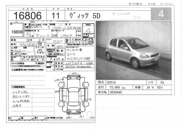 1999 Toyota Vitz Pictures