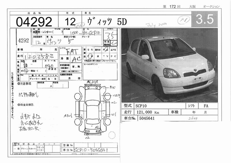 2000 Toyota Vitz For Sale
