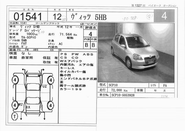 2000 Toyota Vitz For Sale