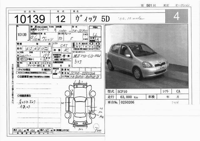 2000 Toyota Vitz For Sale