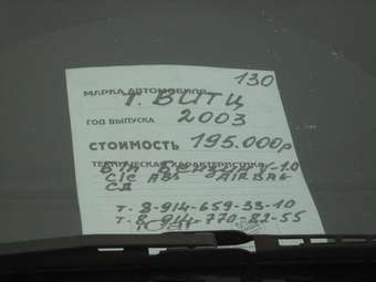 2003 Toyota Vitz Pictures
