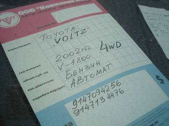 2002 Toyota Voltz Pics