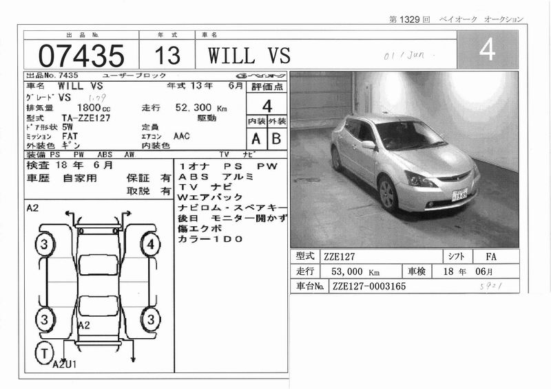 2001 Toyota WiLL VS Pictures